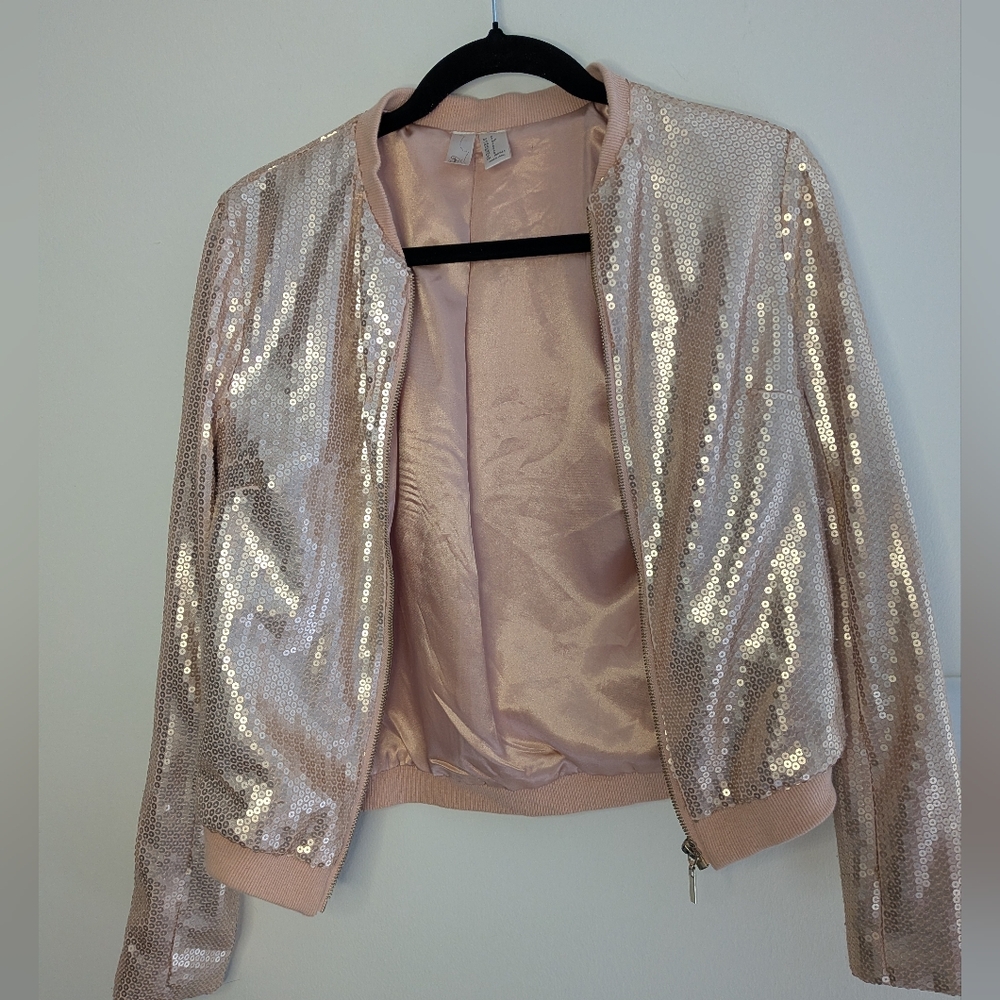 Sequin Pink Rose Gold Jacket